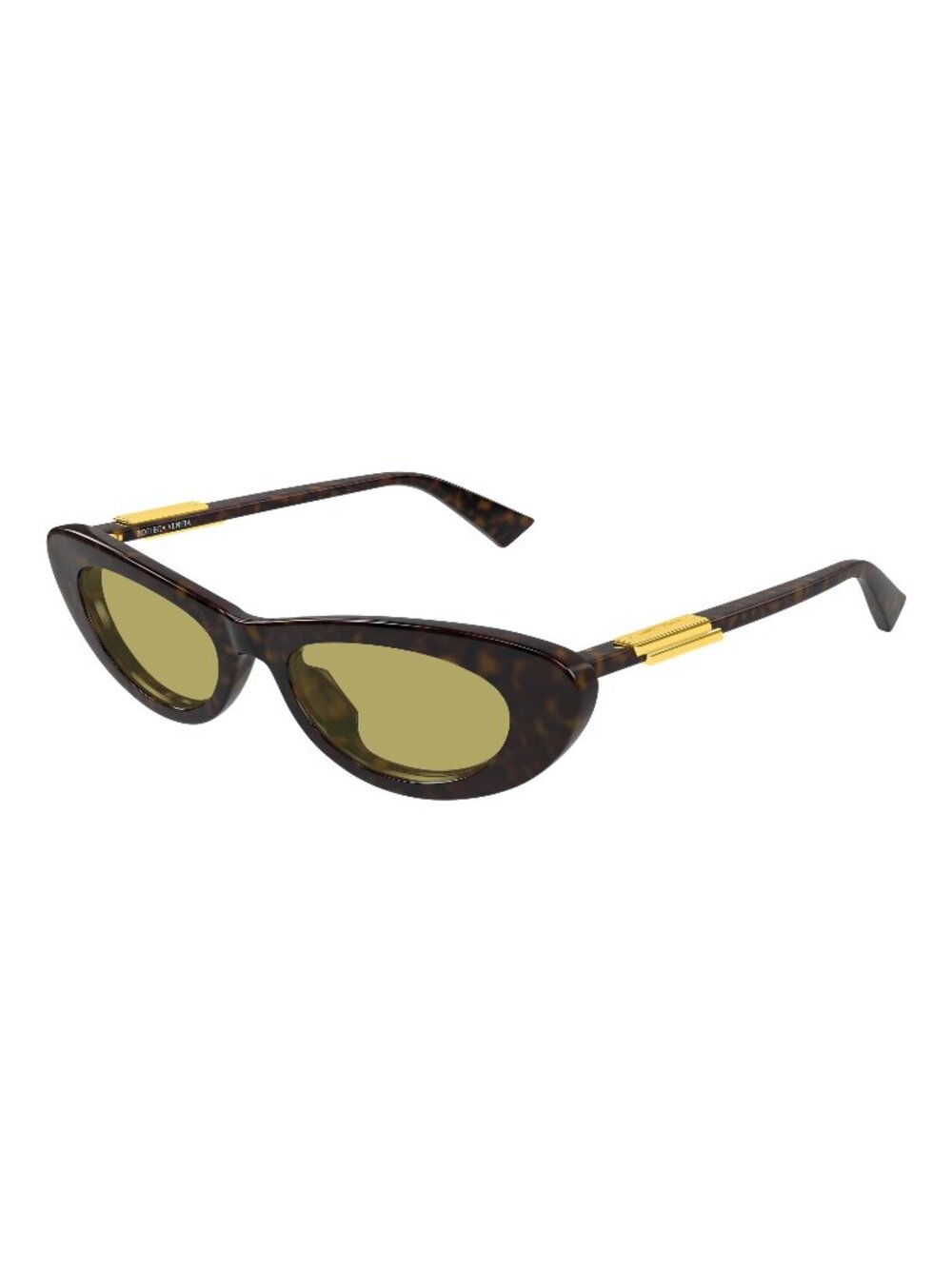 New Bottega Veneta Women's Sunglasses Havana Yellow Lens Acetate Frame BV1447S